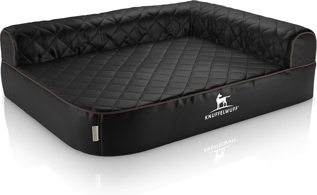 Leather Orthopaedic Corner Dog Bed
