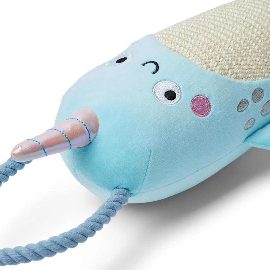 Kitten Hanging Narwhal Scratcher Toy